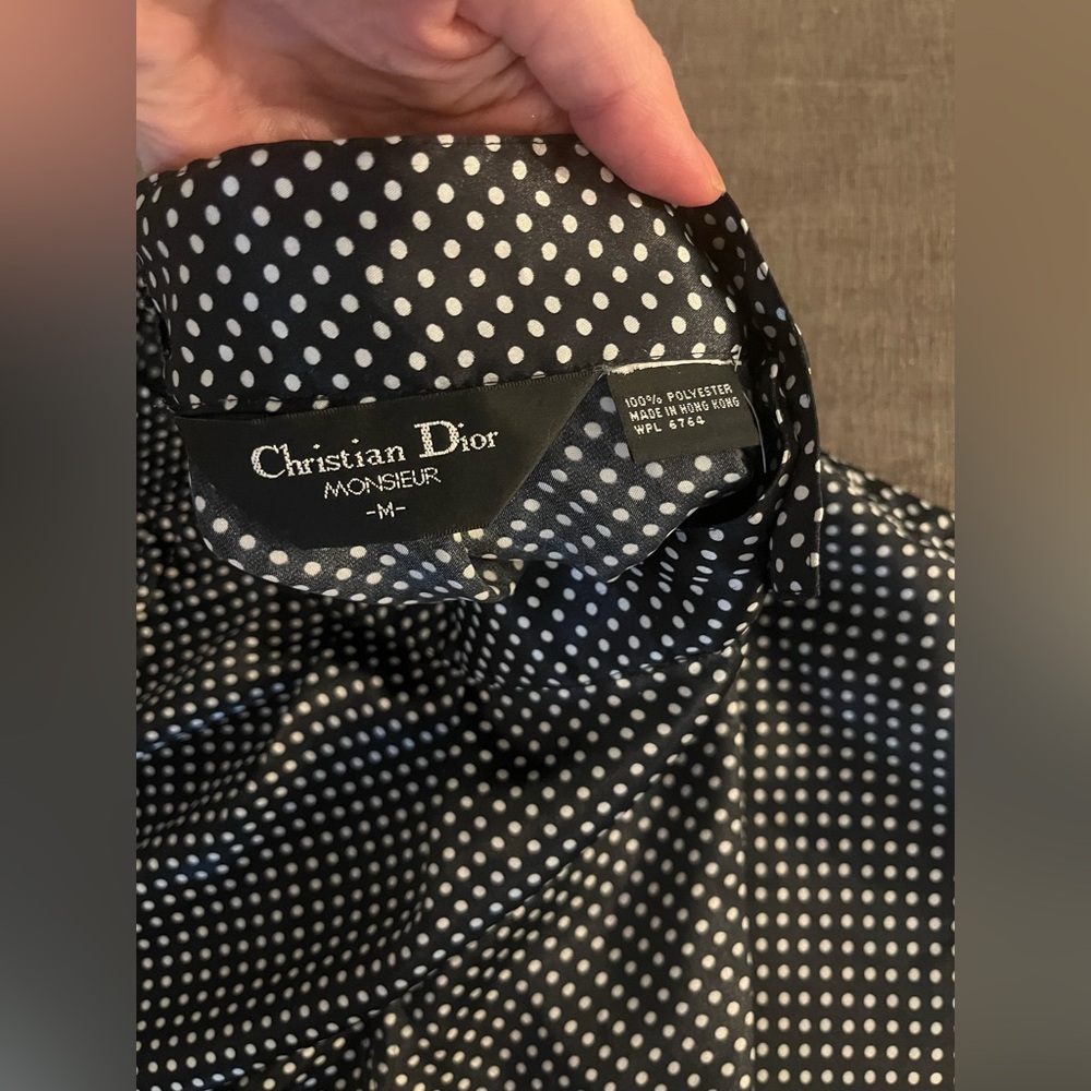 Dior Black and White Polka Dot Shirt . New!